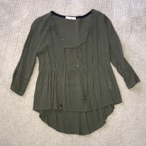 army green blouse